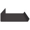 vidaXL Scaffale da parete con lo scaffale 2 pcs Nero 60 x 8,5 x 2,5 cm