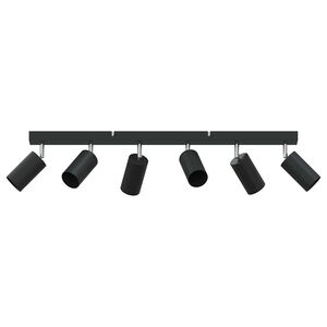 vidaXL Faretto da soffitto Nero 73 x 6 x 16 cm Metallo