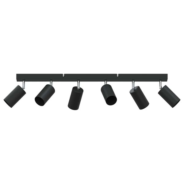 vidaXL Faretto da soffitto Nero 73 x 6 x 16 cm Metallo