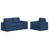 vidaXL Divano 2 pcs Blu 182 x 80 x 82 cm Tessuto
