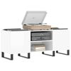 vidaXL Mobile Porta Dischi Bianco Lucido 121x38x48cm Legno Multistrato