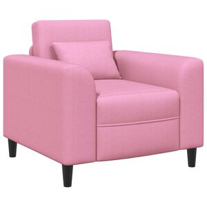 vidaXL Poltrona Rosa Tessuto