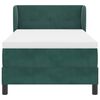 vidaXL Letto a molle con materasso Verde scuro 90 x 200 cm Velluto
