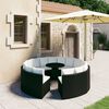 vidaXL Set Divani da Giardino 9 pz con Cuscini in Polyrattan Nero