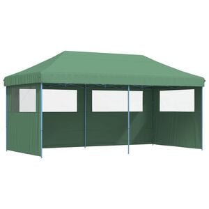vidaXL Tendone per Feste Pieghevole Pop-Up con 3 Pareti Verde