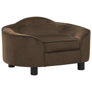 vidaXL Divano per Cani Marrone 67x47x36 cm in Peluche