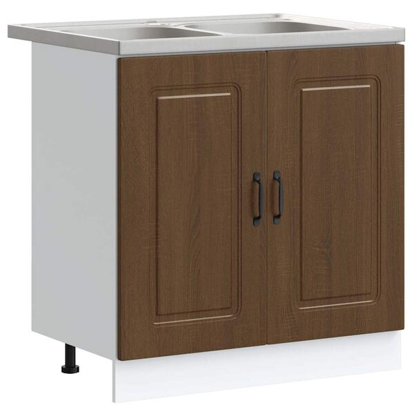 vidaXL Mobile da cucina Kalmar Rovere Marrone 80 x 46 x 81,5 cm
