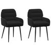 vidaXL Sedie da pranzo 2 pcs Velluto (V) Nero 59 x 59,5 x 90 cm