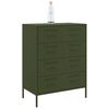 vidaXL Credenza Verde Oliva 68x39x89 cm in Acciaio