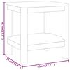 vidaXL Tavolino da Bagno 45x35x45 cm in Legno Massello di Teak