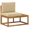 vidaXL Divano da Esterno con cuscino Naturale 91 x 63 x 73 cm