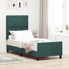 vidaXL Letto a molle con testiera Verde Scuro 80 x 200 cm Velluto