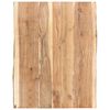 vidaXL Piano del Tavolo in Legno Massello di Acacia 80x(50-60)x3,8 cm