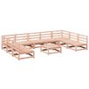 vidaXL Set Divani da Giardino 10 pz in Legno Massello Abete Douglas