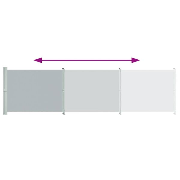 vidaXL Tenda Laterale Retrattile per Patio 600x160 cm Grigia