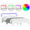 vidaXL Giroletto con Testiera e LED Bianco 120x190 cm