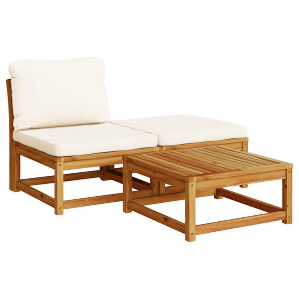 vidaXL Set Salotto da Giardino 4pz con Cuscini Legno Massello Acacia