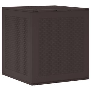 vidaXL Scatola di Stoccaggio Marrone 55 x 53 x 57 cm Polipropilene