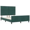 vidaXL Letto a molle con testiera Verde Scuro 140 x 190 cm Velluto