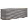 vidaXL Letto Giardino Acciaio Zincato 224x80x68 cm Grigio