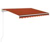vidaXL Tenda Automatica Sensore Vento e LED 350x250 cm Arancio Marrone