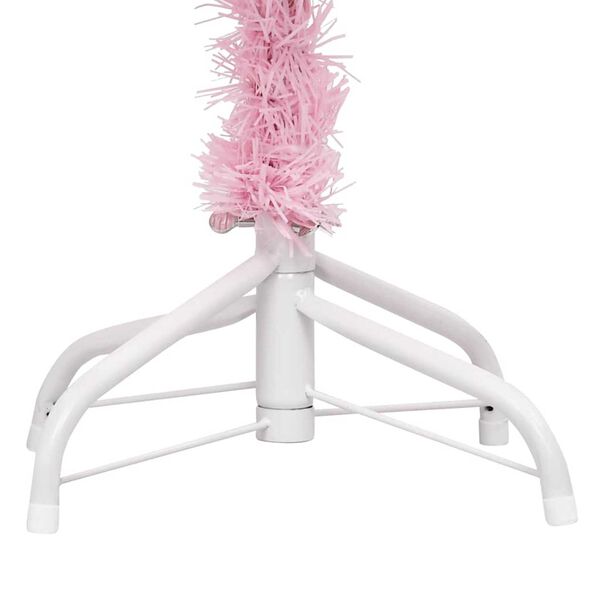 vidaXL Albero di Natale Preilluminato con Palline Rosa 240 cm PVC
