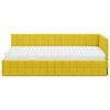 vidaXL Struttura Letto Angolare con Materasso 2 pcs Giallo Velluto