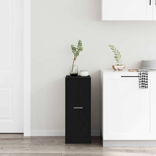 vidaXL Armadio da Apoteca Rovere nero 30 x 41 x 77.5 cm