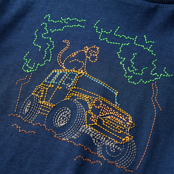 Maglietta per Bambini a Maniche Lunghe Blu Marino 128