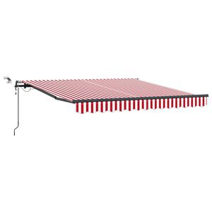 vidaXL Tenda retrattile Rosso e Bianco 300 x 250 cm Poliestere