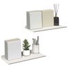 vidaXL Mensola sospesa 2 pcs Bianco 40 x 18 x 2,5 cm Acciaio