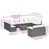 vidaXL Set Divano da Giardino 13 pz con Cuscini Beige in Polyrattan