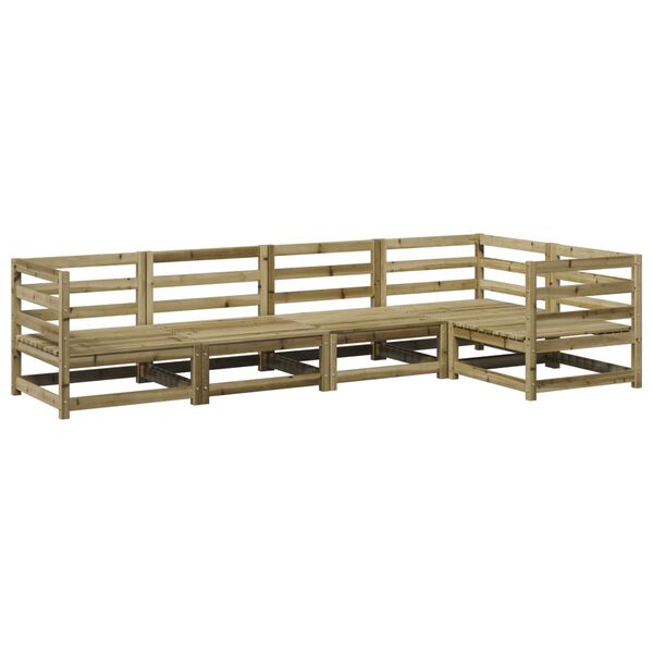 vidaXL Set Divani da Giardino 5 pz in Legno Impregnato di Pino