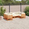 vidaXL Set Divani da Giardino 6 pz Marrone Cera Legno Massello Pino