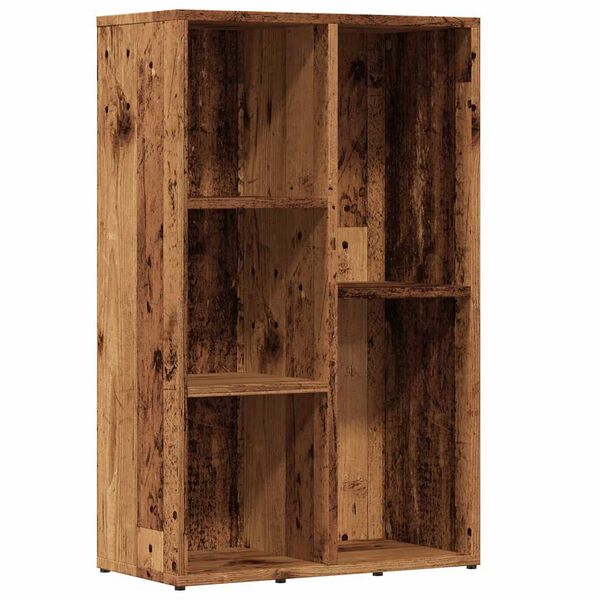 vidaXL Libreria Legno Antico 50x25x80 cm in Legno Multistrato