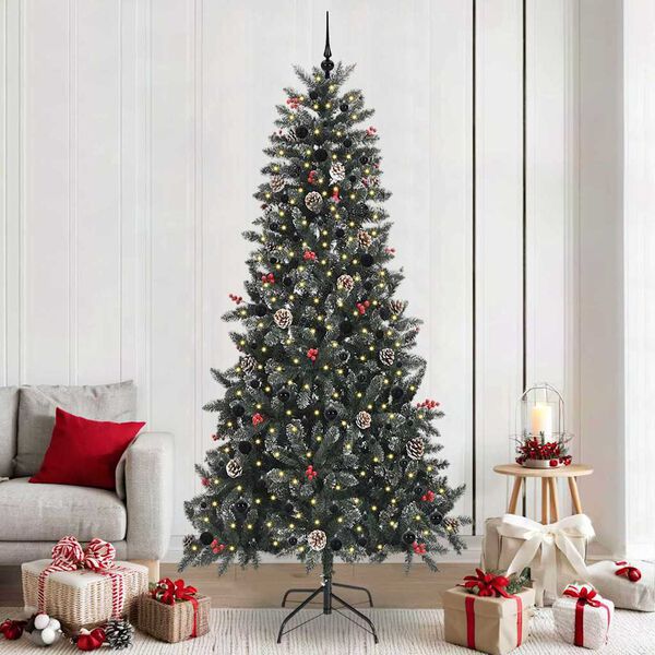 vidaXL Albero di Natale artificiale con 300 LED Verde 240 cm