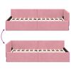 vidaXL Cornice del letto ad angolo Rosa 100 cm x 200 cm Velluto