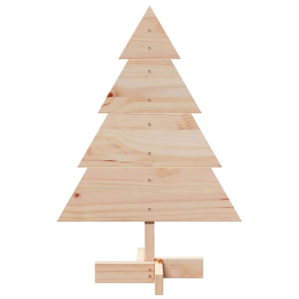 vidaXL Albero di Natale Decorativo in Legno 70 cm in Legno Massello