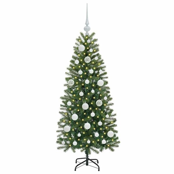 vidaXL Albero di Natale artificiale con 150 LED Verde 120 cm PE e PVC