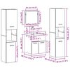 vidaXL Set di mobili per il bagno con porta 4 pcs Legno vecchio