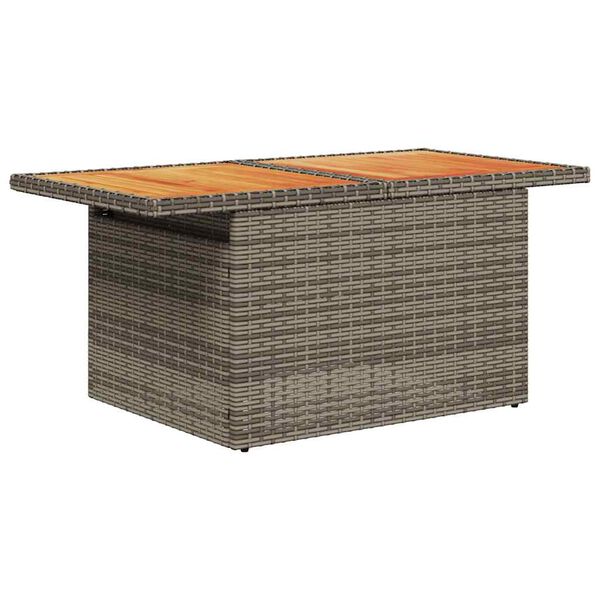 vidaXL Set Divani da Giardino 7pz con Cuscini Grigio Polyrattan Acacia