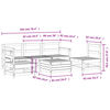vidaXL Set Divani da Giardino 6 pz in Legno Massello Abete Douglas