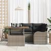vidaXL Set Divano da Giardino 5 pcs Grigio Poly Rattan