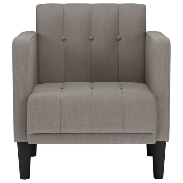 vidaXL Divano Sedia con Braccioli Tortora 53 cm in Tessuto