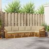 vidaXL Set divano sezionale con cuscino 6 pcs Naturale e Beige