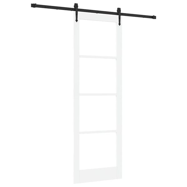 vidaXL Porta scorrevole Bianco e Nero 78 x 232 cm