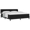 vidaXL Letto a molle con testiera Nero 180 x 200 cm Tessuto