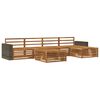 vidaXL Set di divani da esterno 6 pz Naturale Legno di Acacia Massello