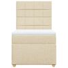 vidaXL Giroletto a Molle con Materasso Crema 80x200 cm inTessuto