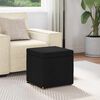 vidaXL Pouf Nero 41 x 41 x 40 cm Tessuto e Legno Ingegnerizzato